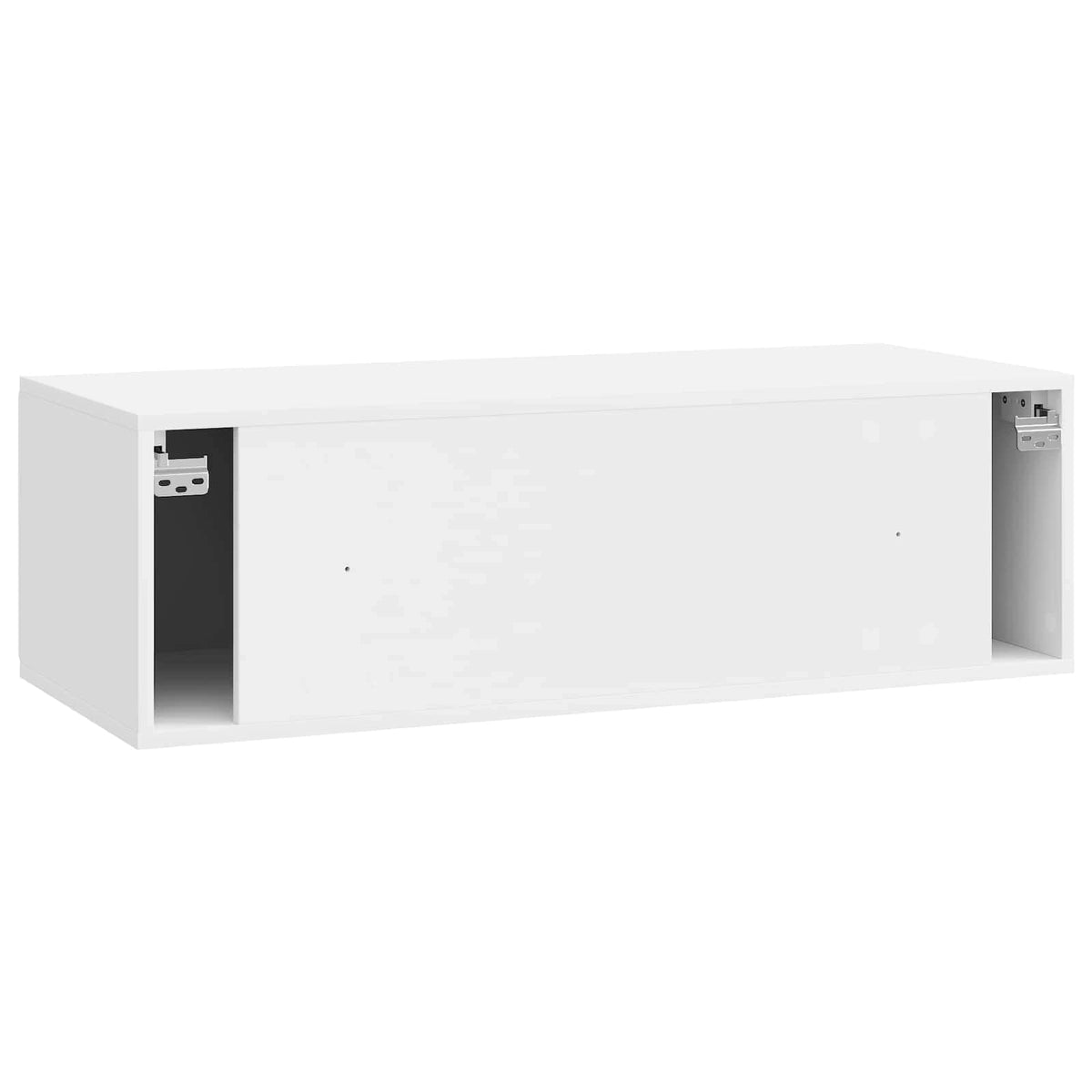 Væghængt TV-skab 98 x 41 x 30 cm Hvid højglans Konstrueret træ