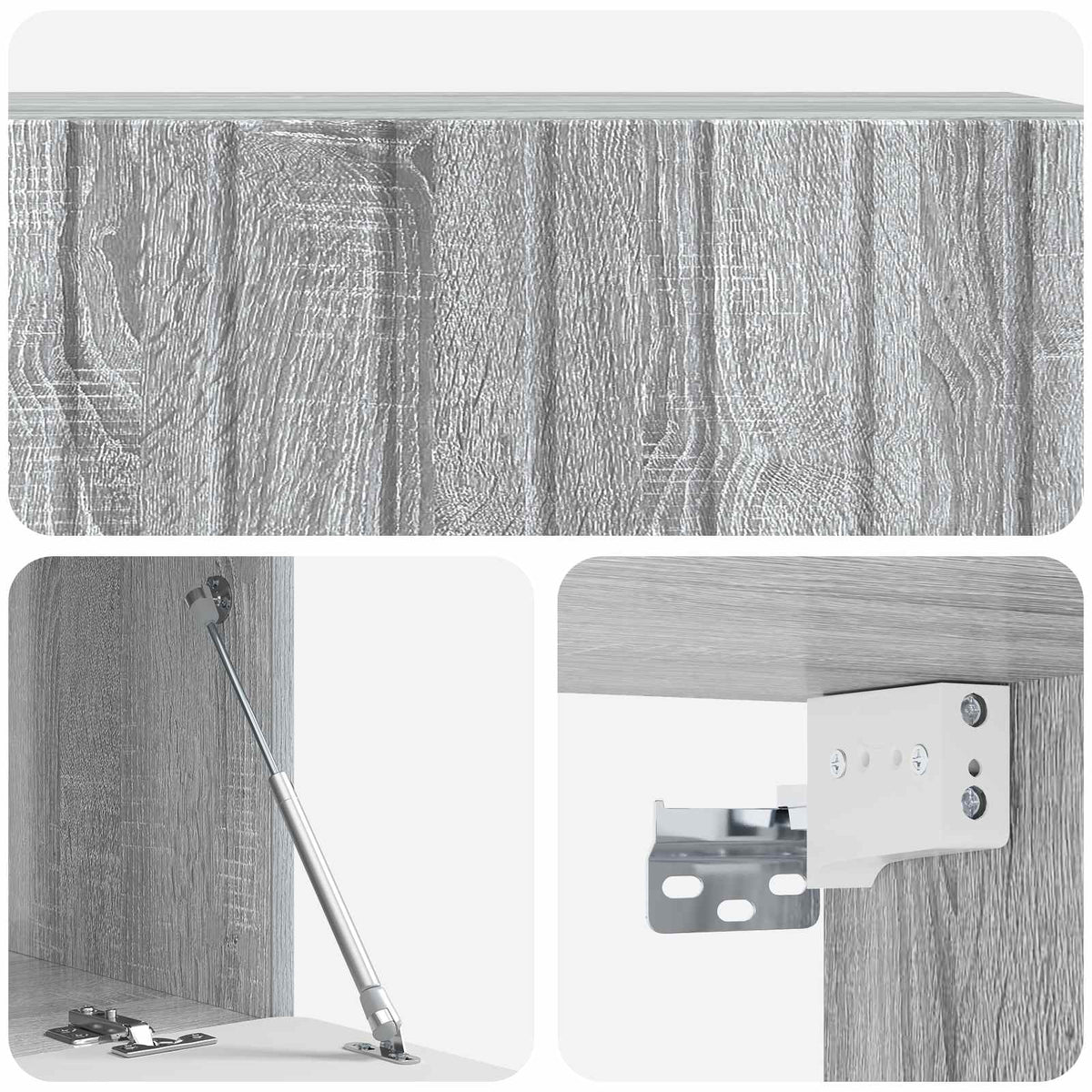 Væghængt TV-skab 98 x 41 x 30 cm Grå Sonoma Konstrueret træ