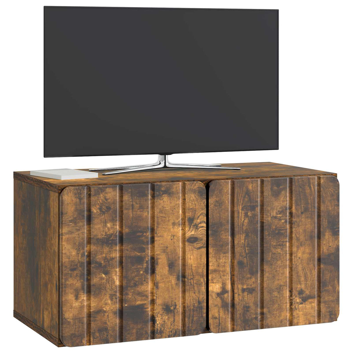 Væghængt TV-skab 59,5 x 31 x 30 cm Røget eg Konstrueret træ