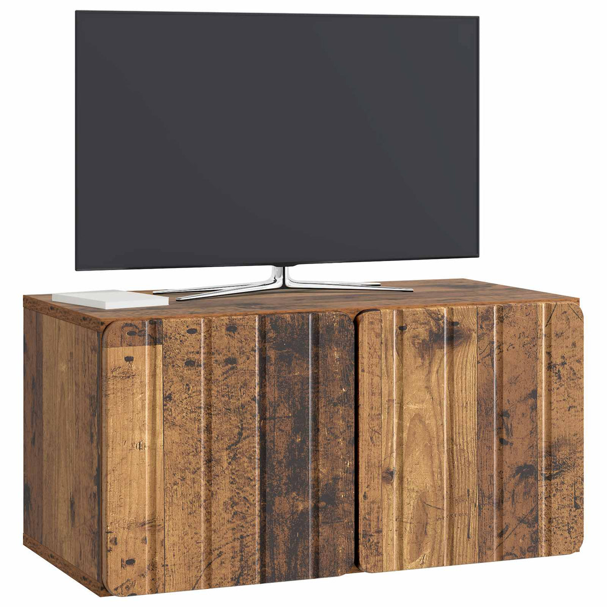 Væghængt TV-skab 59,5 x 31 x 30 cm Gammelt træ Konstrueret træ