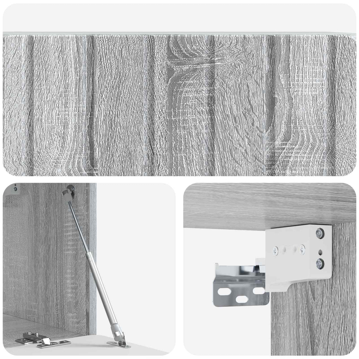 Væghængt TV-skab 78,5 x 31 x 30 cm Grå Sonoma Konstrueret træ