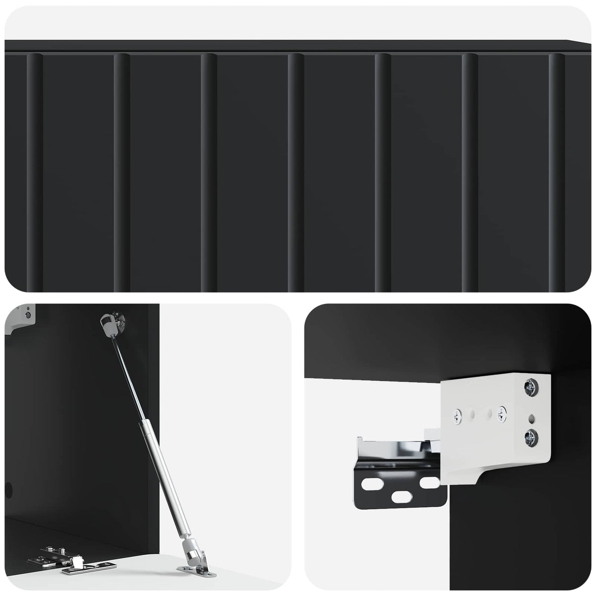 Væghængt TV-skab 98 x 31 x 30 cm Sort Konstrueret træ