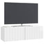 Væghængt TV-skab 98 x 31 x 30 cm Hvid højglans Konstrueret træ