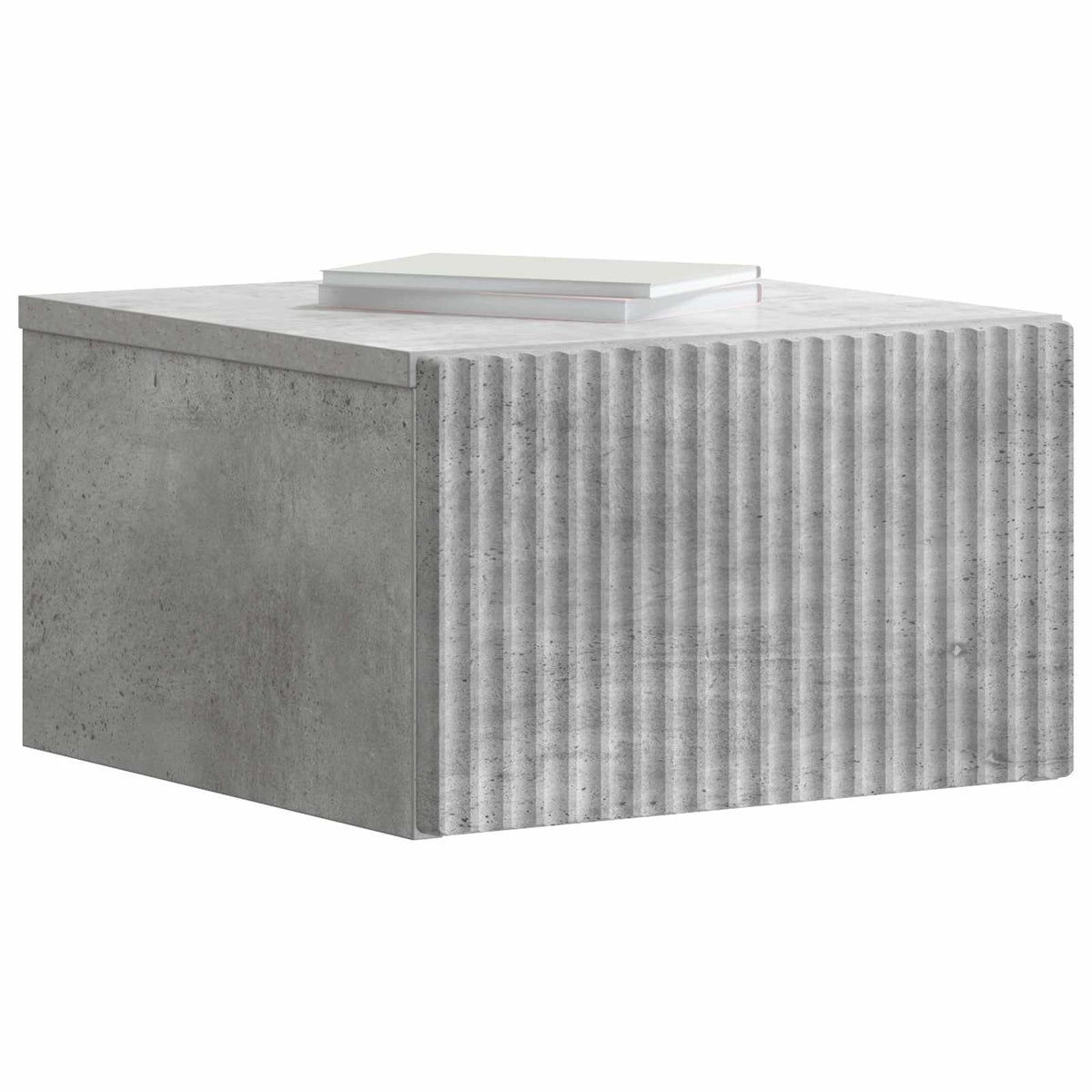 Væghængt Natbord Betongrå 33 x 34,5 x 20 cm Konstrueret træ
