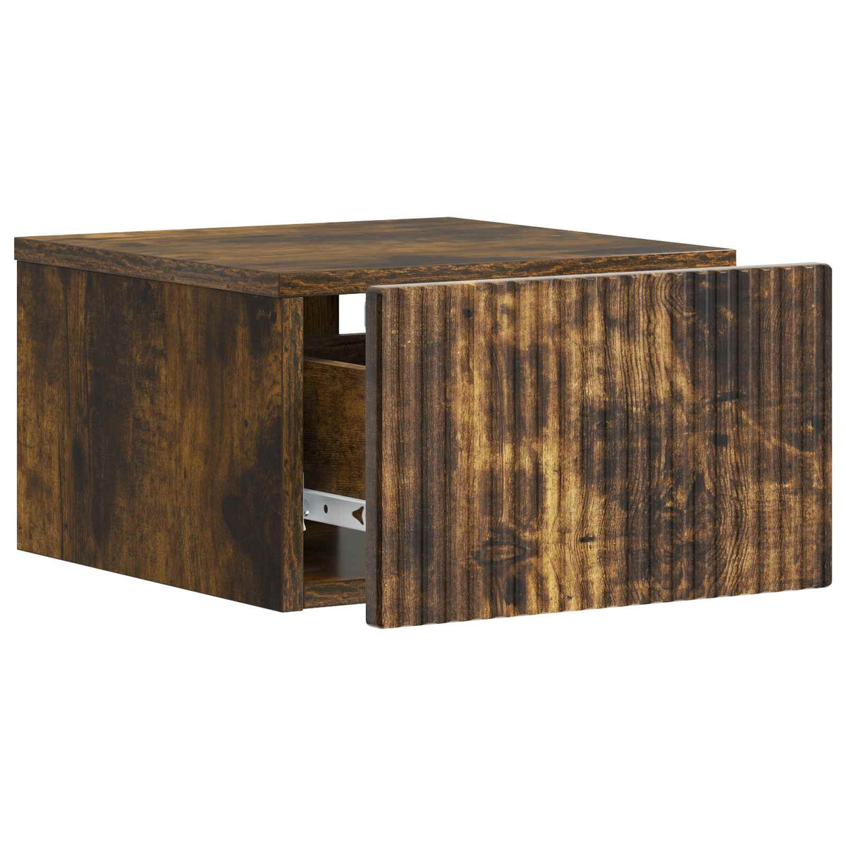 Væghængt Natbord Røget eg 33 x 34,5 x 20 cm Konstrueret træ