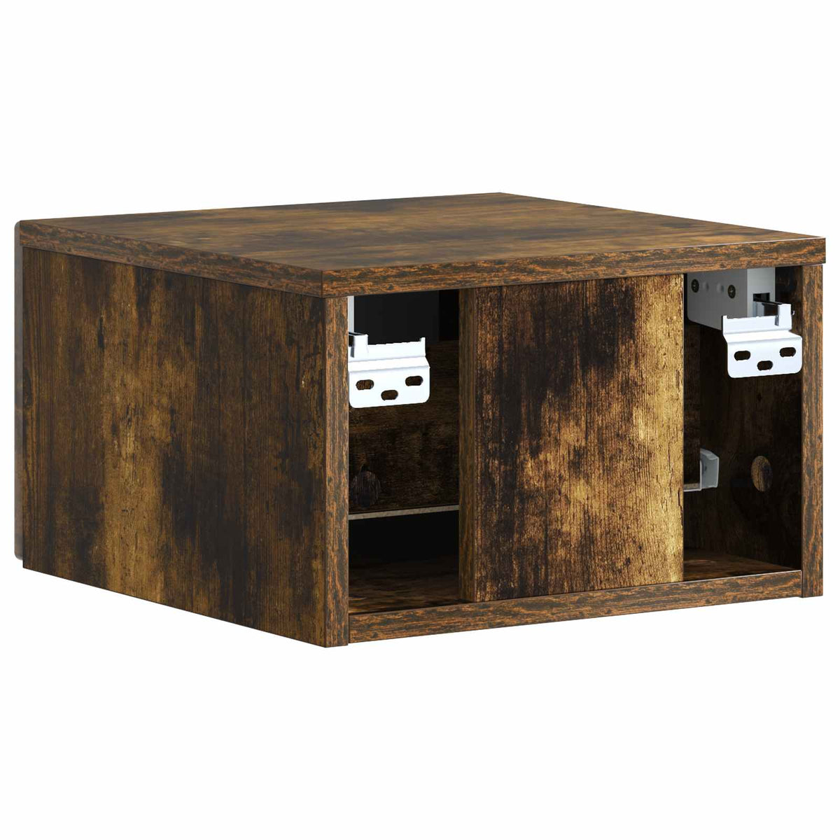 Væghængt Natbord Røget eg 33 x 34,5 x 20 cm Konstrueret træ