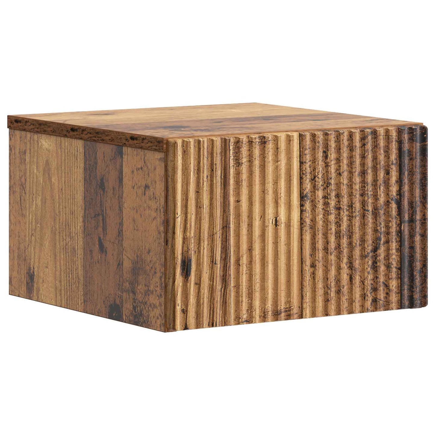 Væghængt Natbord 2 stk. Gammelt træ 33 x 34,5 x 20 cm