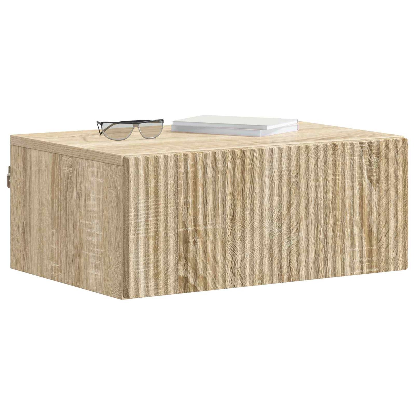 Væghængt Natbord Sonoma-eg 49 x 34,5 x 20 cm Konstrueret træ