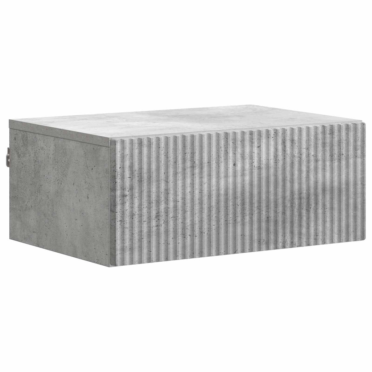 Væghængt Natbord Betongrå 49 x 34,5 x 20 cm Konstrueret træ