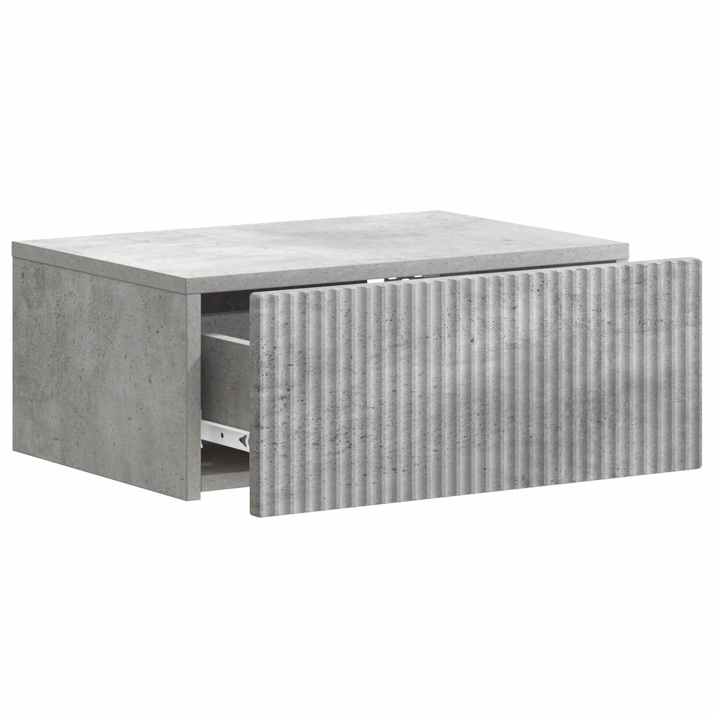 Væghængt Natbord Betongrå 49 x 34,5 x 20 cm Konstrueret træ
