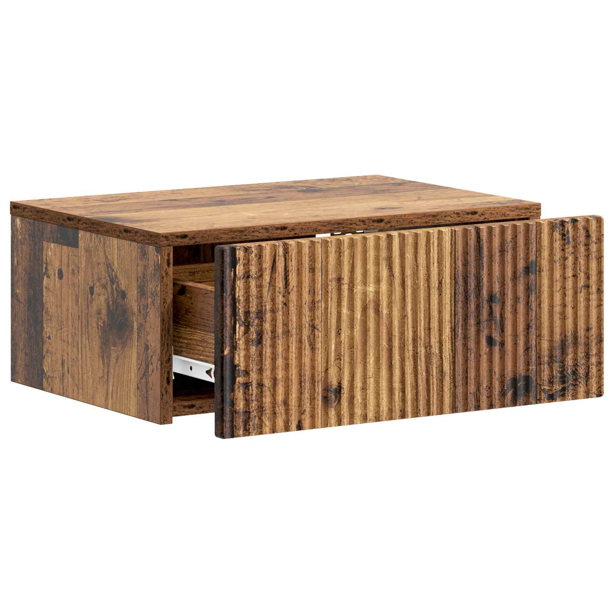 Væghængt Natbord Gammelt træ 49 x 34,5 x 20 cm Konstrueret træ