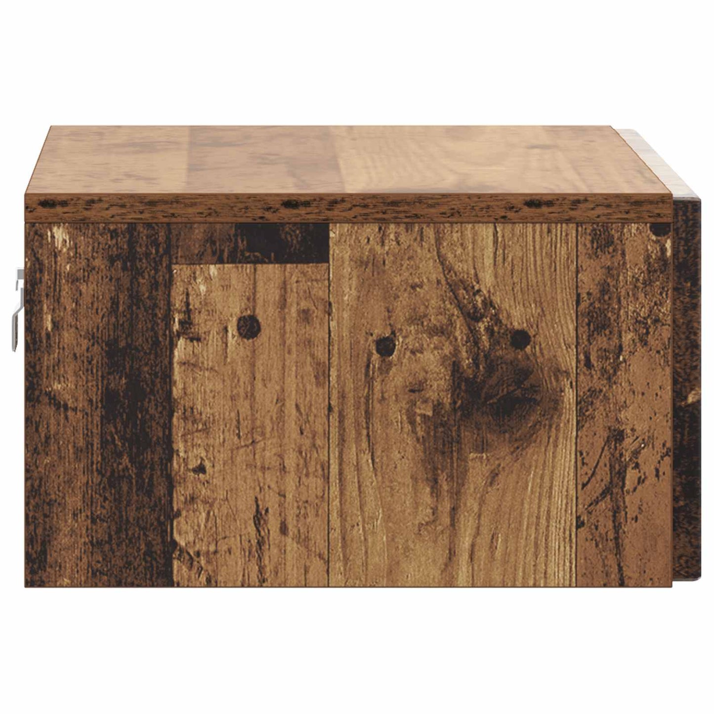 Væghængt Natbord 2 stk. Gammelt træ 49 x 34,5 x 20 cm