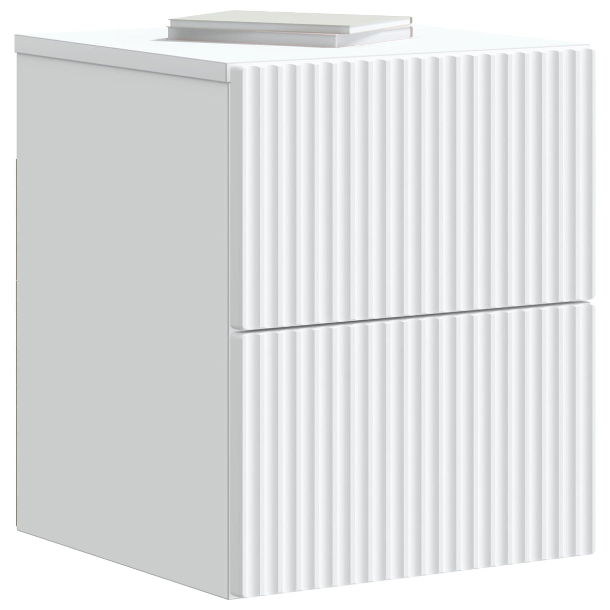Væghængt Natbord 2 stk. Hvid 33 x 34,5 x 40 cm Konstrueret træ