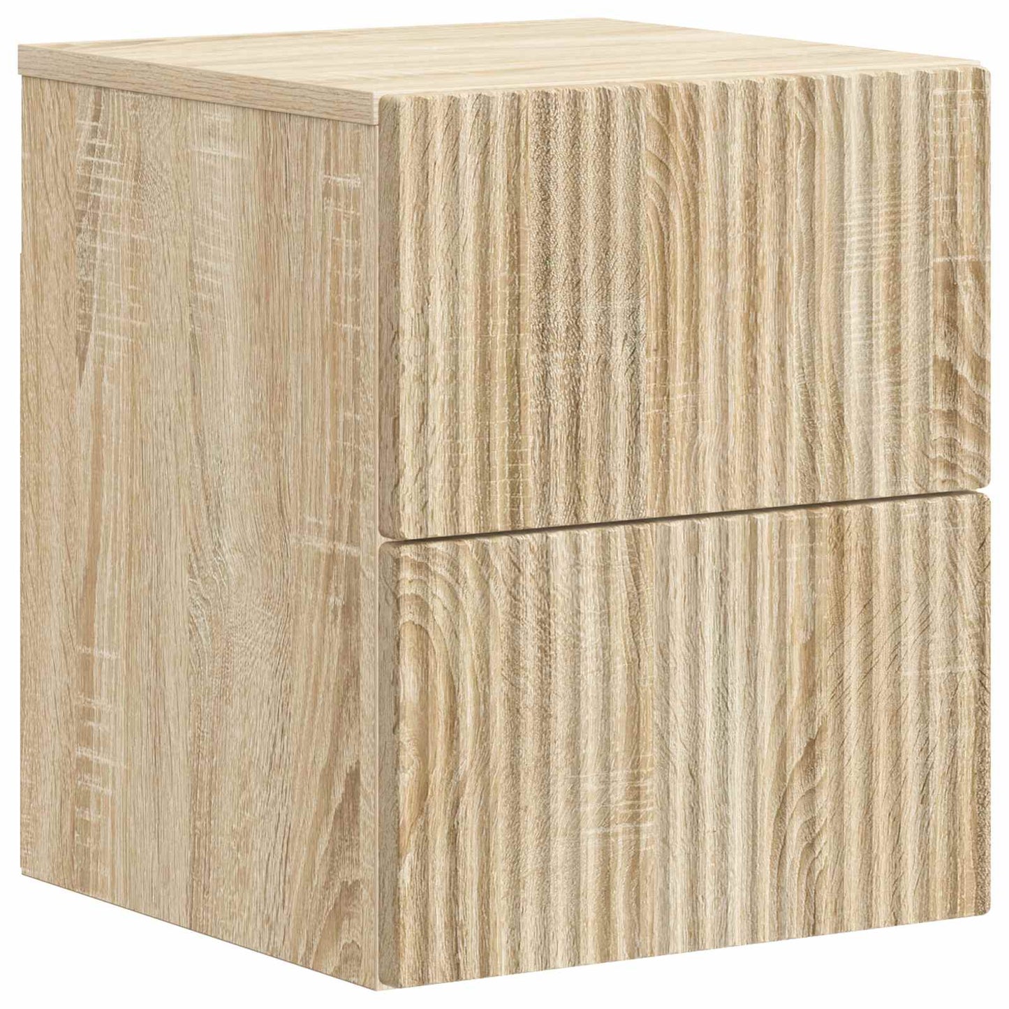 Væghængt Natbord 2 stk. Sonoma-eg 33 x 34,5 x 40 cm