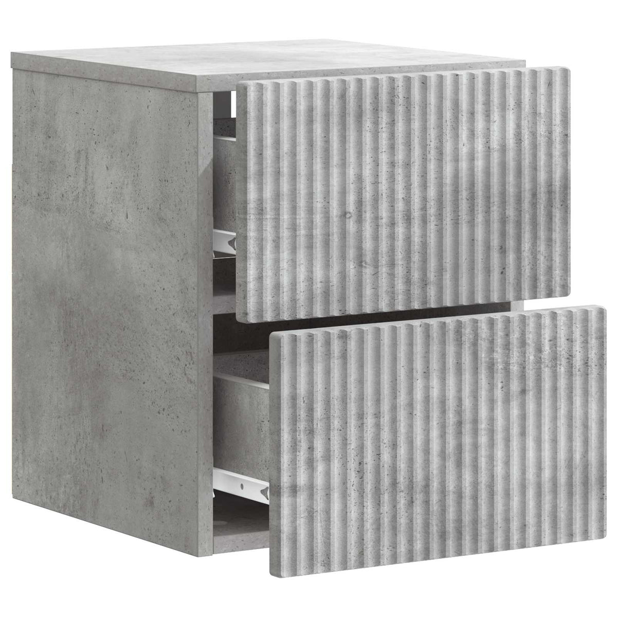 Væghængt Natbord Betongrå 33 x 34,5 x 40 cm Konstrueret træ