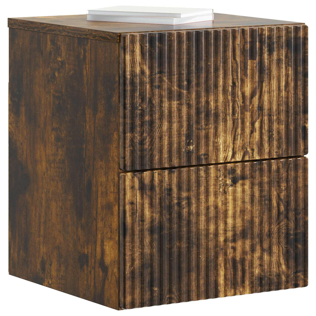 Væghængt Natbord Røget eg 33 x 34,5 x 40 cm Konstrueret træ