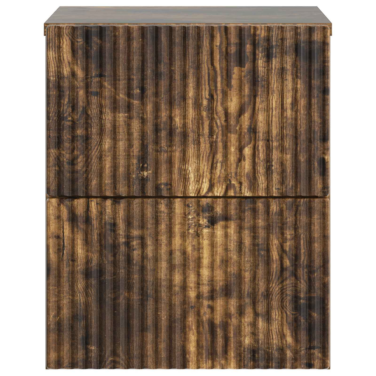 Væghængt Natbord 2 stk. Røget eg 33 x 34,5 x 40 cm