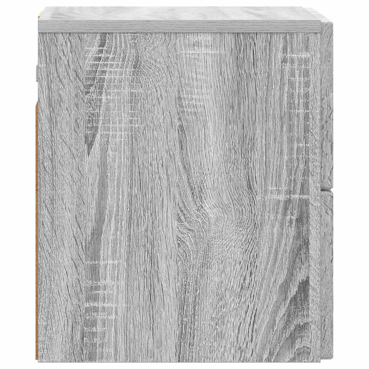 Væghængt Natbord 2 stk. Grå sonoma-eg 33 x 34,5 x 40 cm