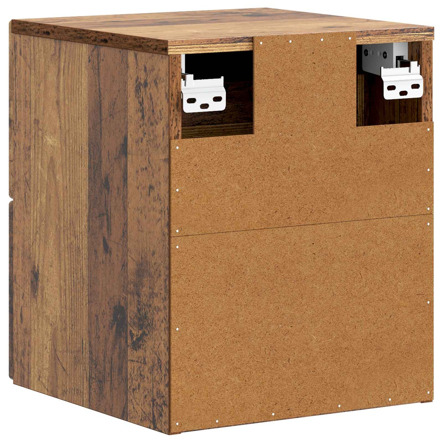 Væghængt Natbord Gammelt træ 33 x 34,5 x 40 cm Konstrueret træ