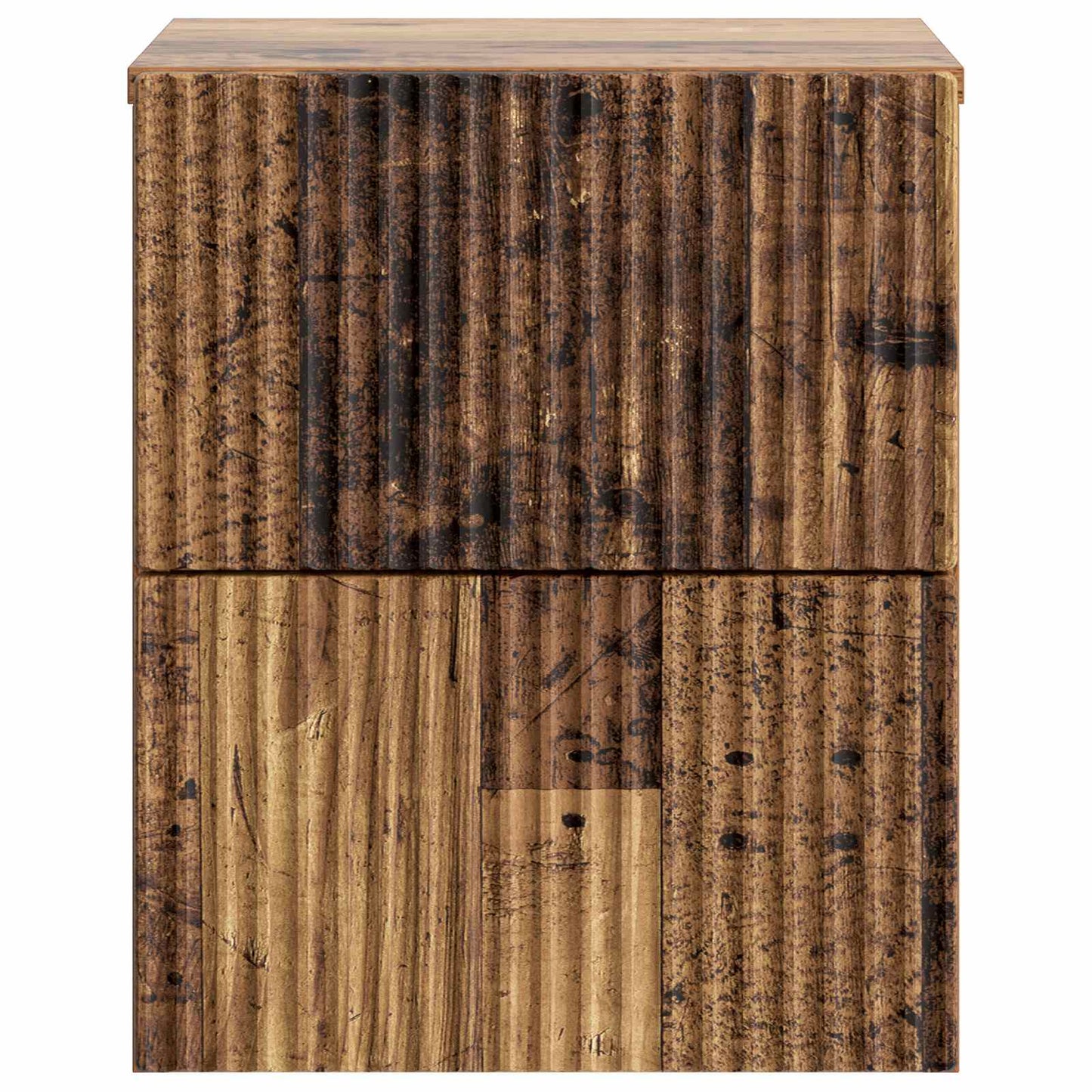 Væghængt Natbord Gammelt træ 33 x 34,5 x 40 cm Konstrueret træ
