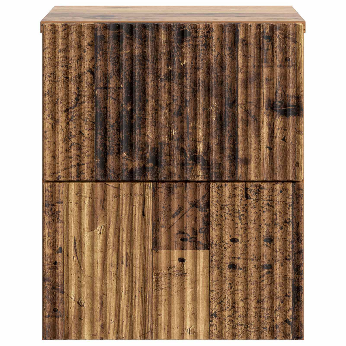 Væghængt Natbord 2 stk. Gammelt træ 33 x 34,5 x 40 cm