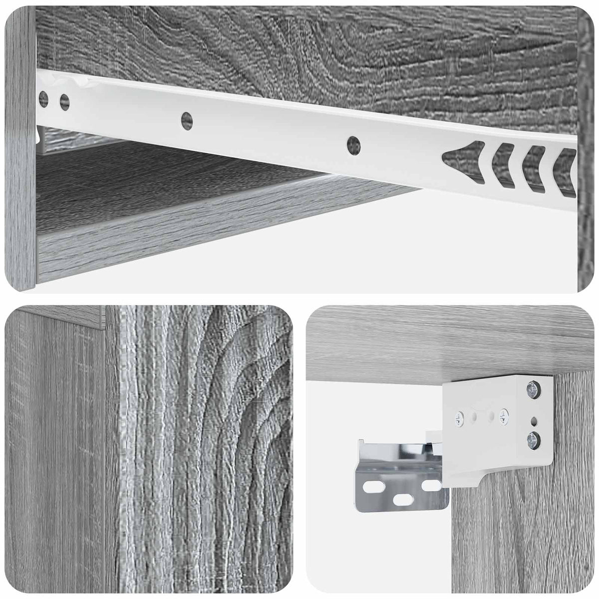 Væghængt Sideskab 59 x 34,5 x 17 cm Konstrueret træ
