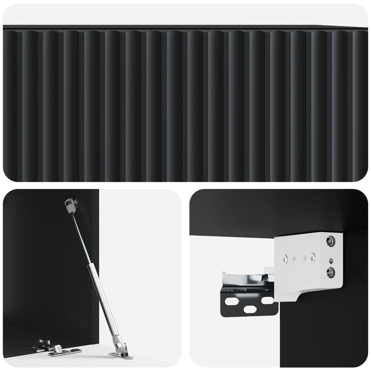 Væghængt TV-skab 59,5 x 41 x 30 cm Sort Konstrueret træ
