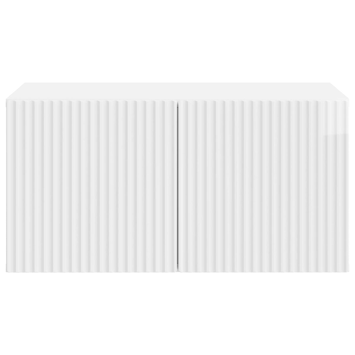 Væghængt TV-skab 59,5 x 41 x 30 cm Hvid højglans