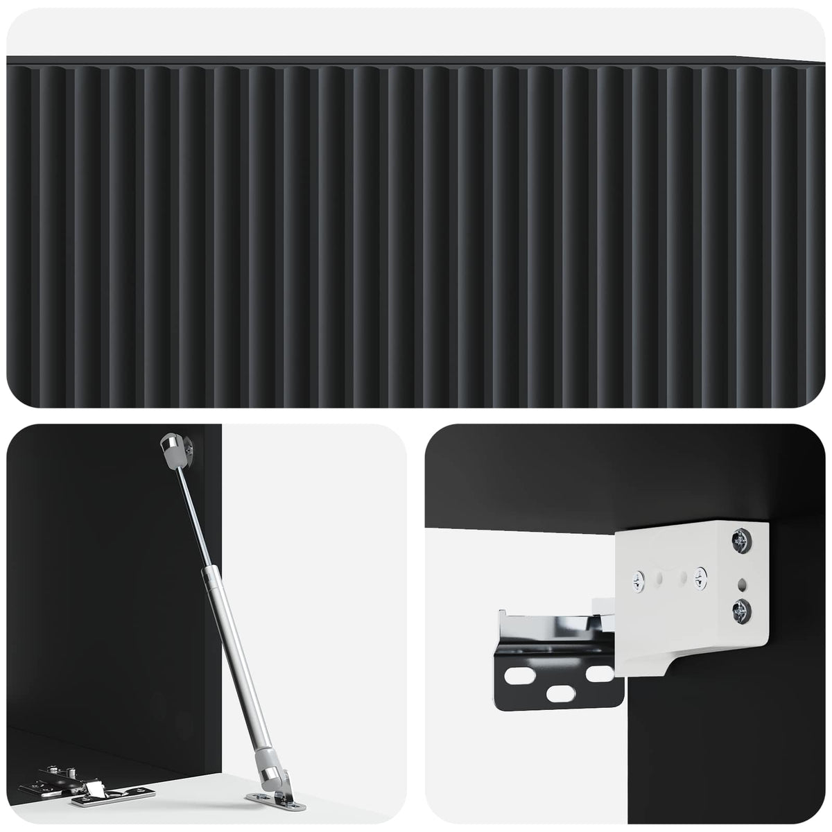 Væghængt TV-skab 78,5 x 41 x 30 cm Sort Konstrueret træ