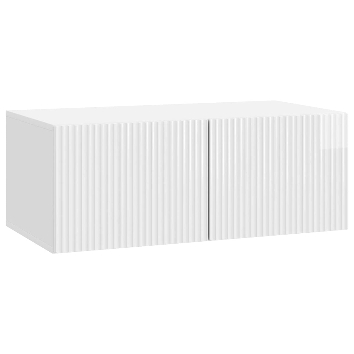 Væghængt TV-skab 78,5 x 41 x 30 cm Hvid højglans