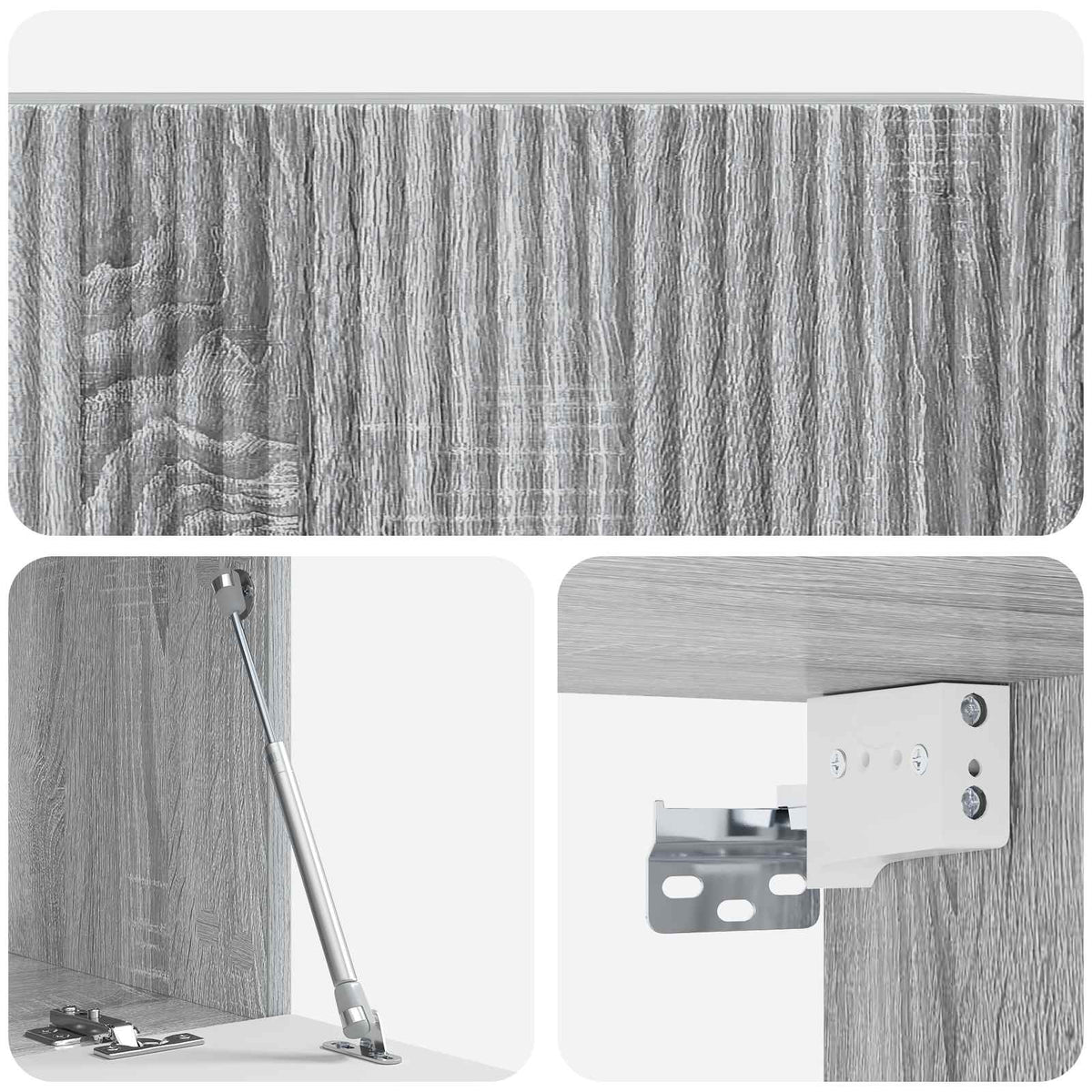 Væghængt TV-skab 78,5 x 41 x 30 cm Grå sonoma-eg
