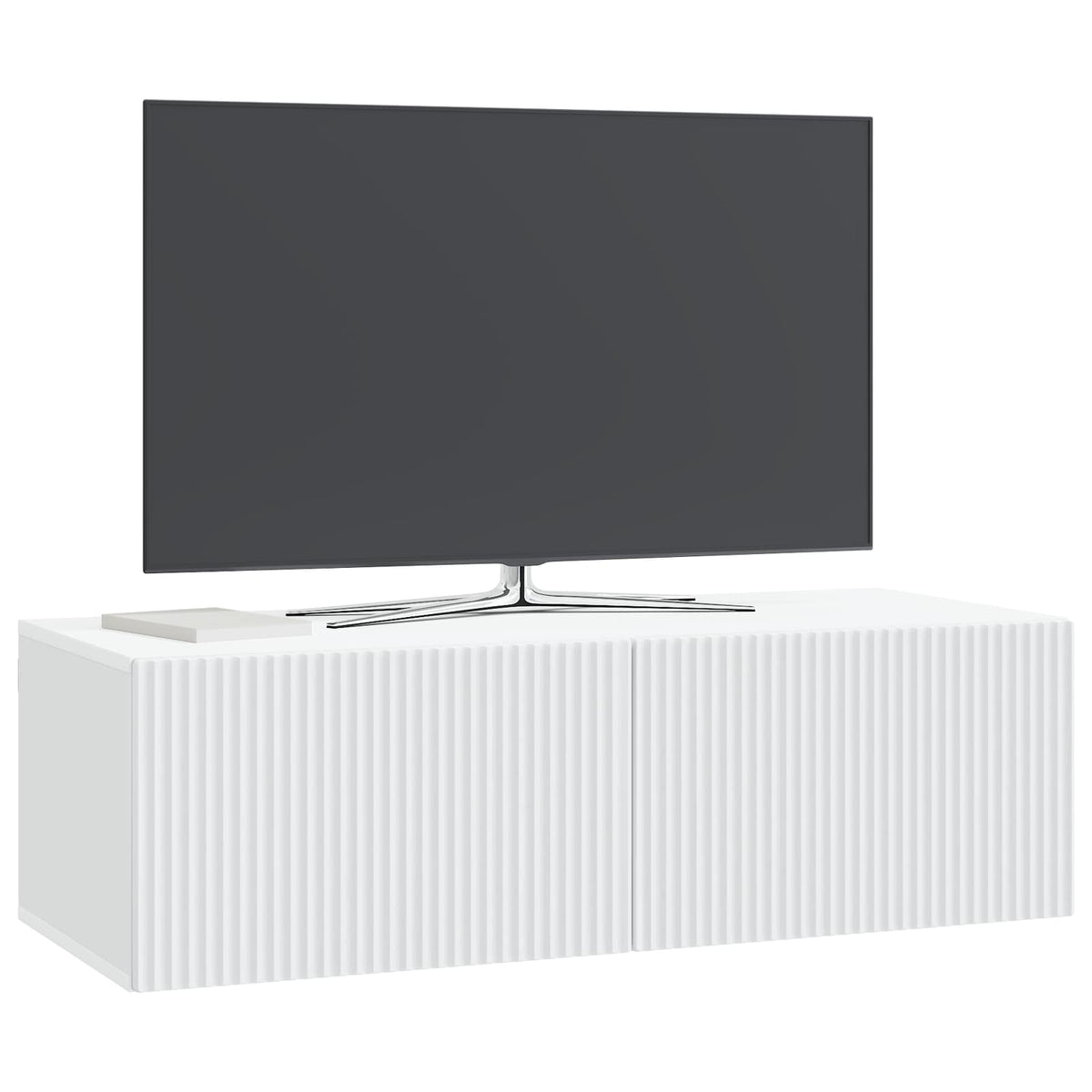 Væghængt TV-skab Hvid 98 x 41 x 30 cm Konstrueret træ
