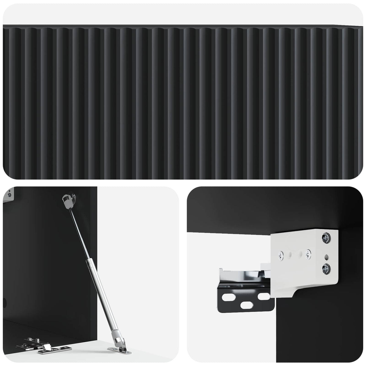 Væghængt TV-skab 78,5 x 31 x 30 cm Sort Konstrueret træ