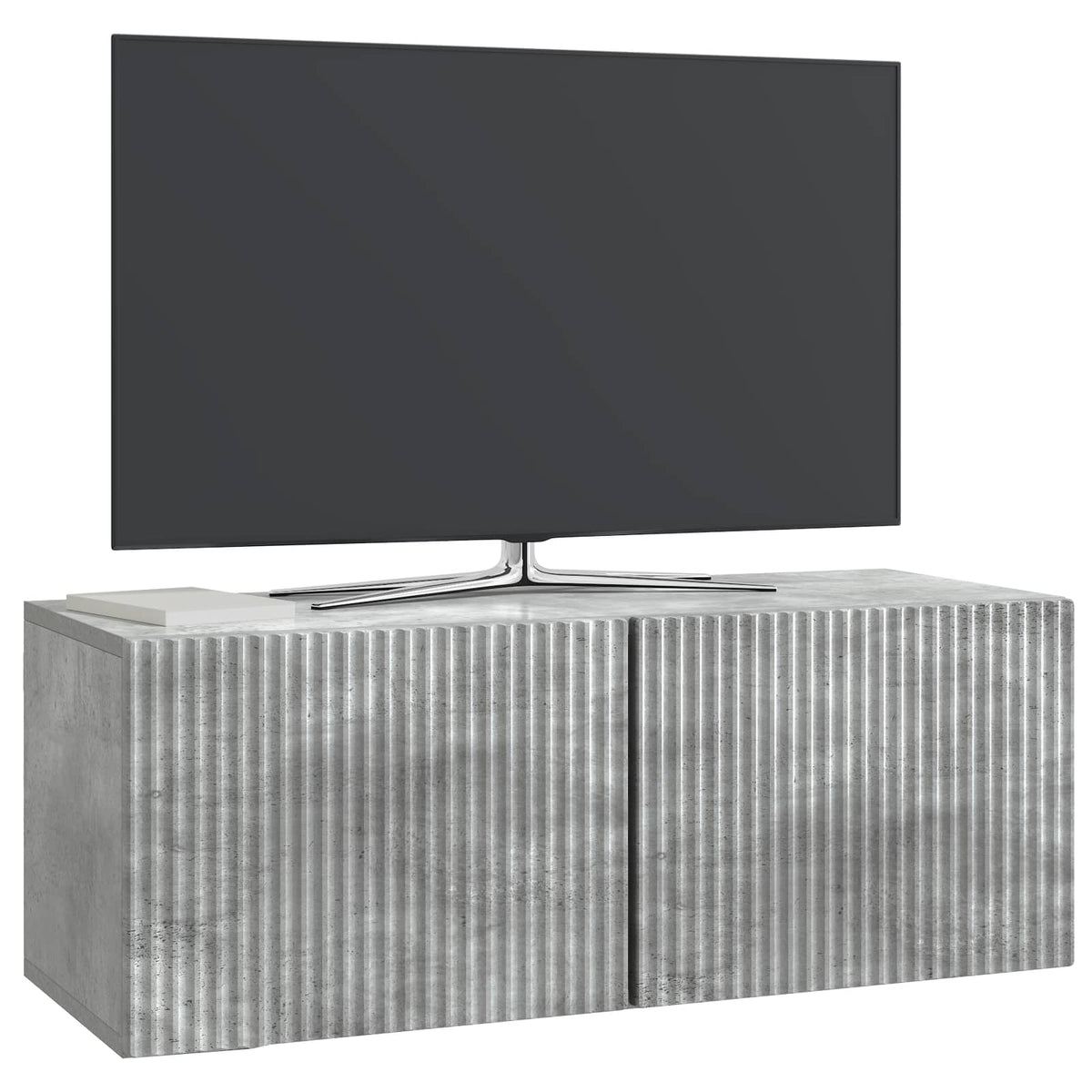Væghængt TV-skab 78,5 x 31 x 30 cm Betongrå Konstrueret træ
