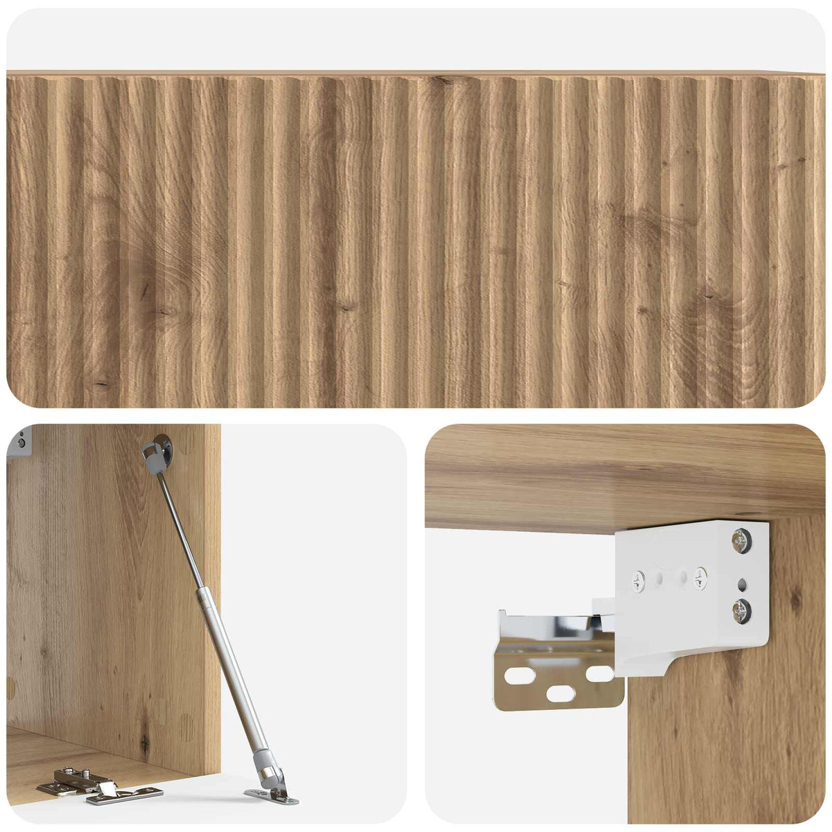 Væghængt TV-skab 78,5 x 31 x 30 cm Artisan-eg Konstrueret træ