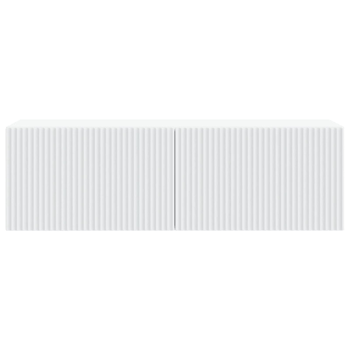 Væghængt TV-skab Hvid 98 x 31 x 30 cm Konstrueret træ