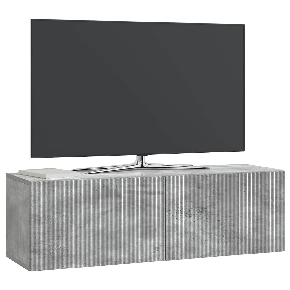 Væghængt TV-skab 98 x 31 x 30 cm Betongrå Konstrueret træ