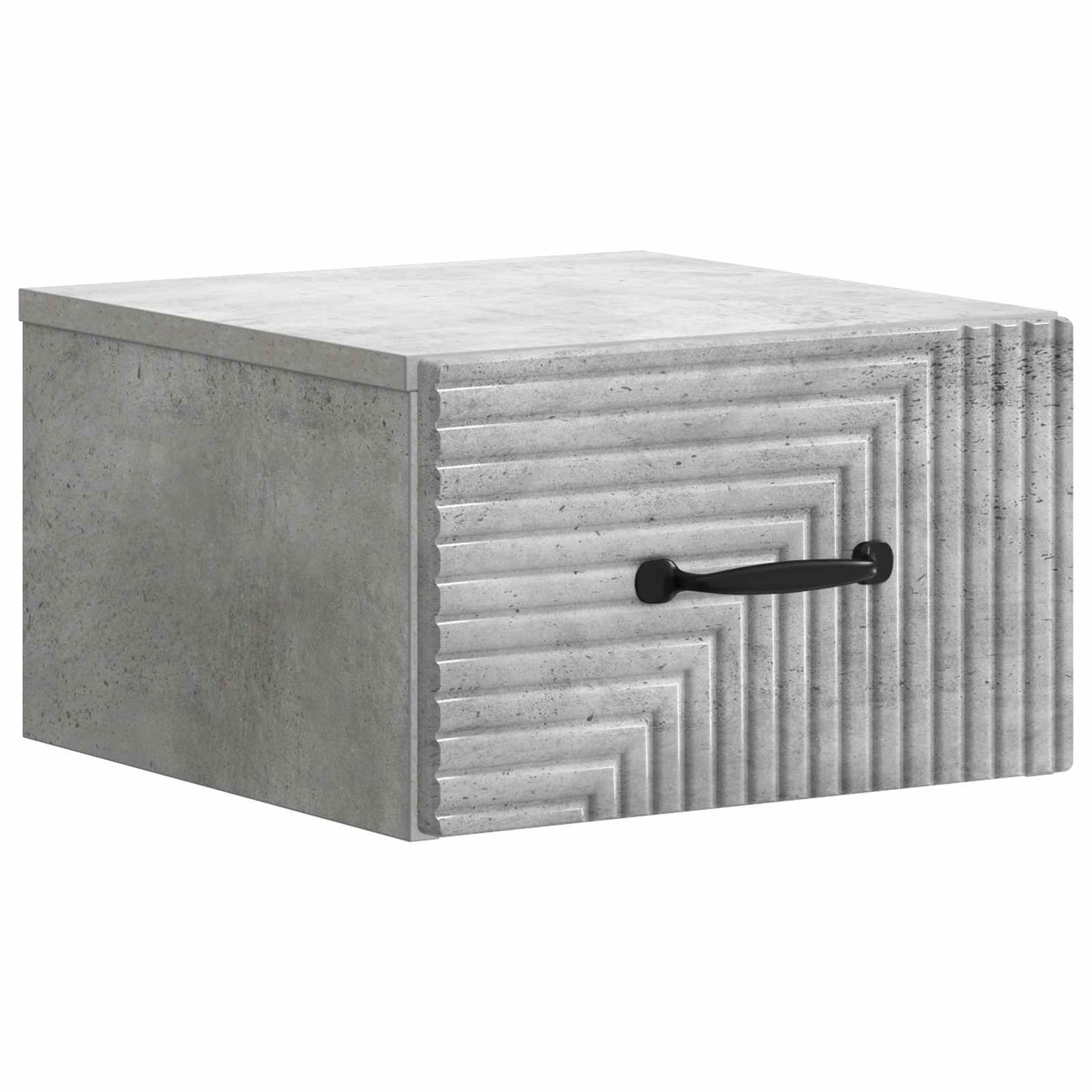 Væghængt Natbord Betongrå 34,5 x 33 x 20 cm Konstrueret træ