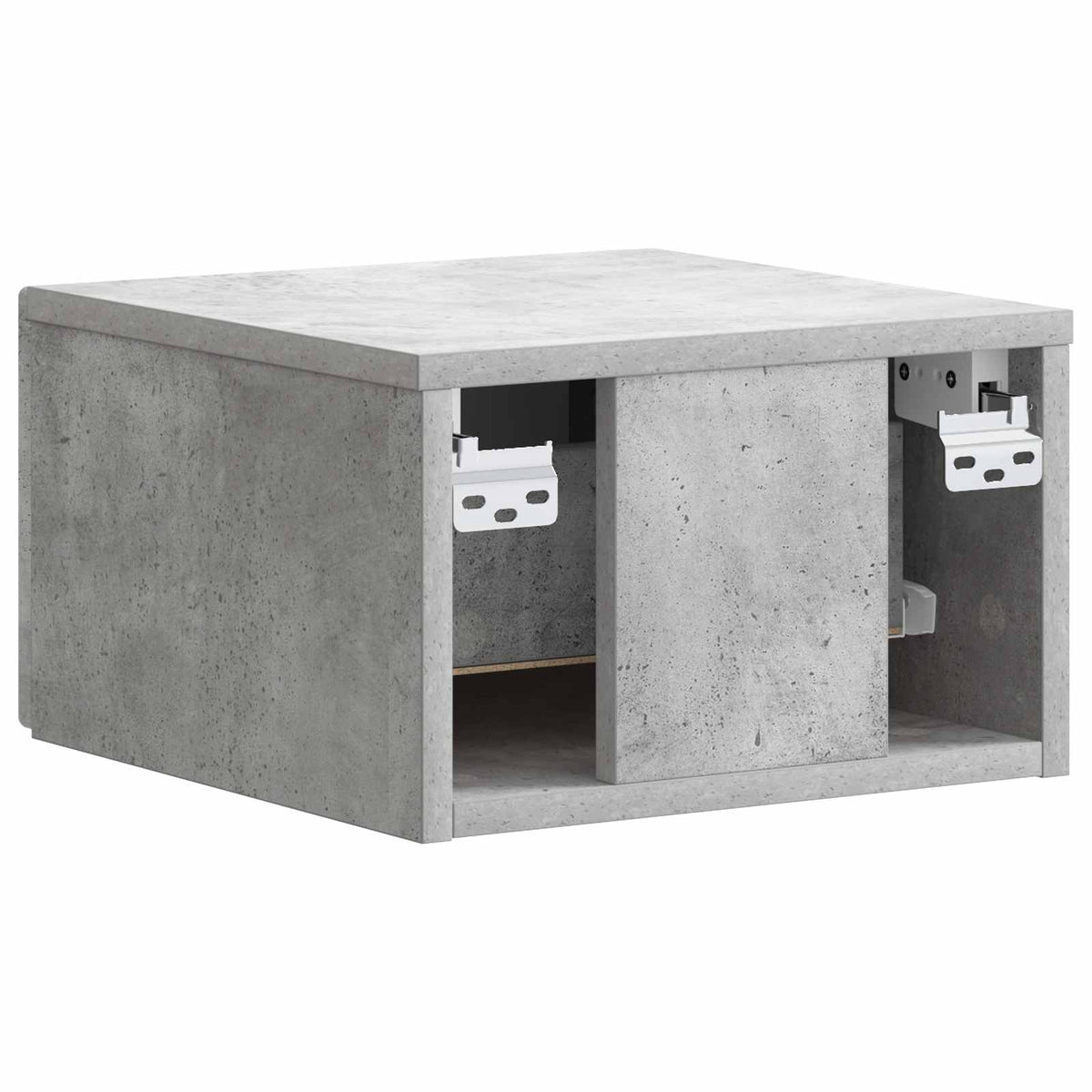 Væghængt Natbord 2 stk. Betongrå 34,5 x 33 x 20 cm