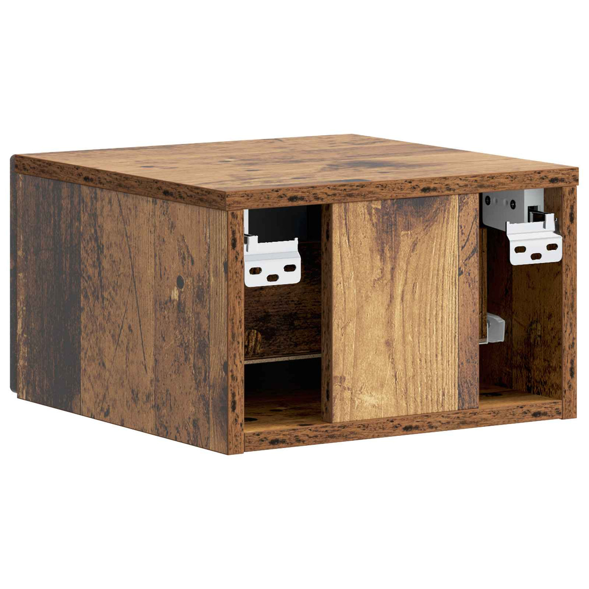 Væghængt Natbord Gammelt træ 34,5 x 33 x 20 cm Konstrueret træ