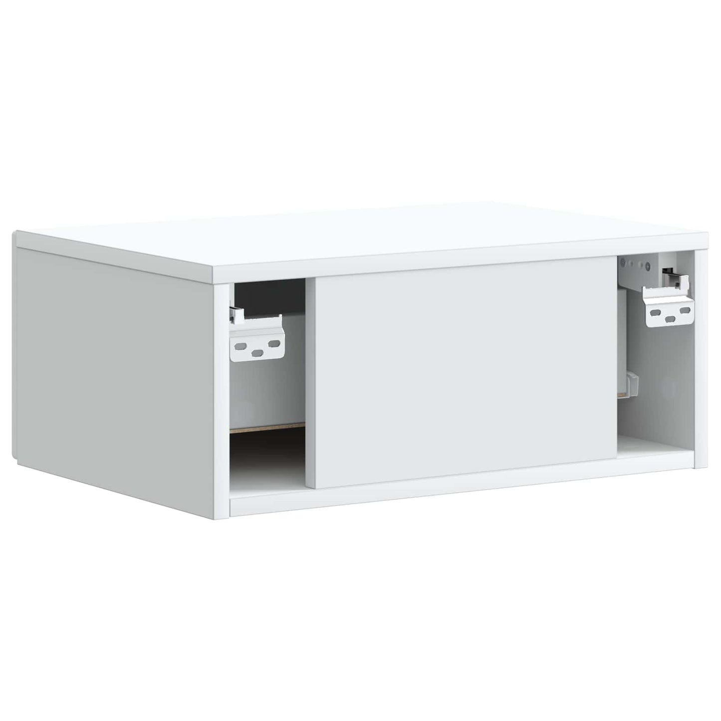 Væghængt Natbord Hvid 49 x 34,5 x 20 cm Konstrueret træ