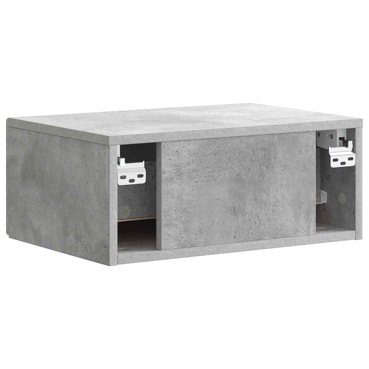 Væghængt Natbord 2 stk. Betongrå 49 x 34,5 x 20 cm