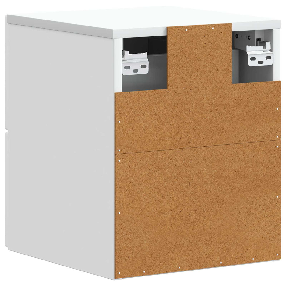 Væghængt Natbord 2 stk. Hvid 34,5 x 33 x 40 cm Konstrueret træ