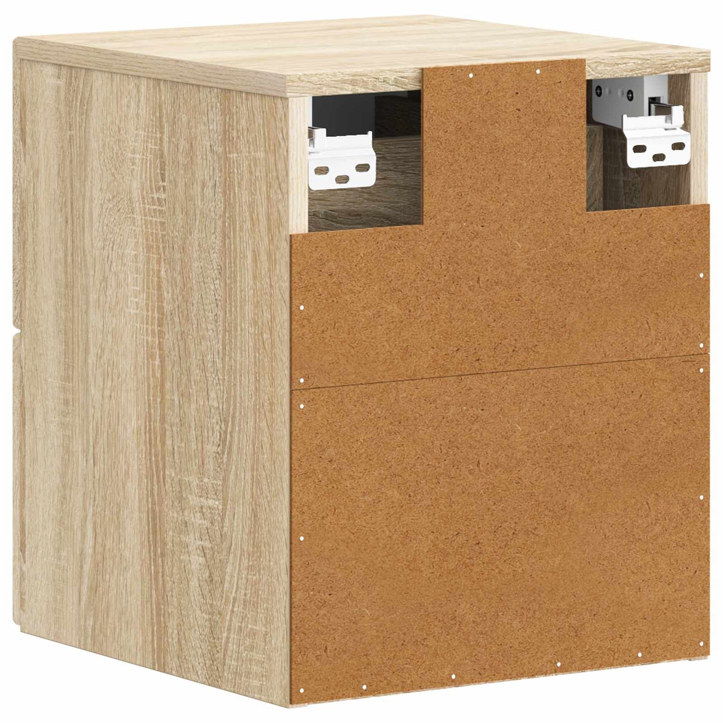 Væghængt Natbord Sonoma-eg 34,5 x 33 x 40 cm Konstrueret træ