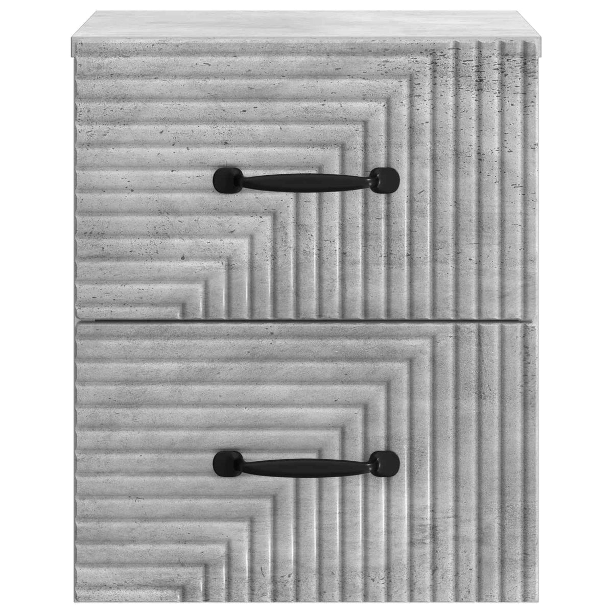 Væghængt Natbord Betongrå 34,5 x 33 x 40 cm Konstrueret træ