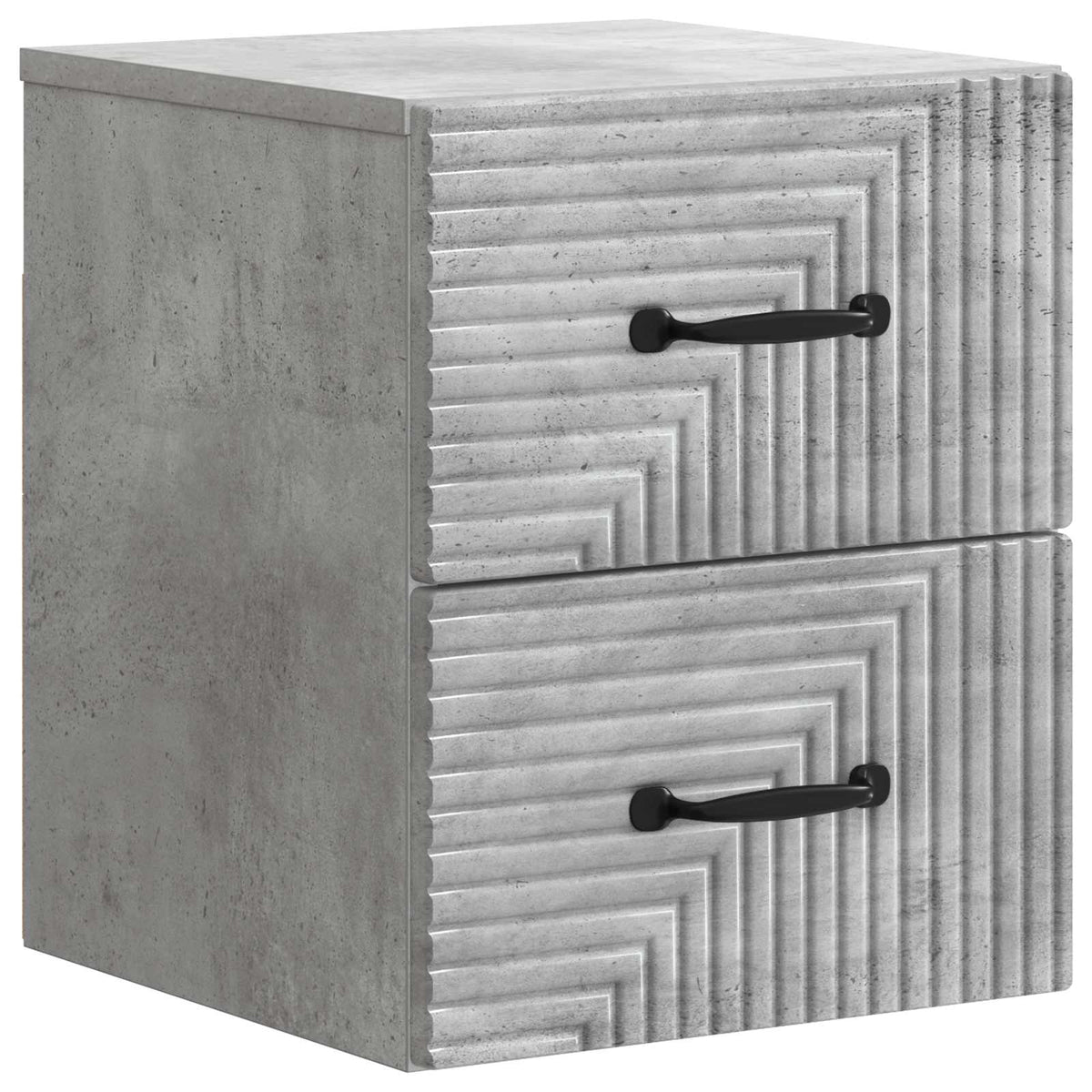Væghængt Natbord 2 stk. Betongrå 34,5 x 33 x 40 cm
