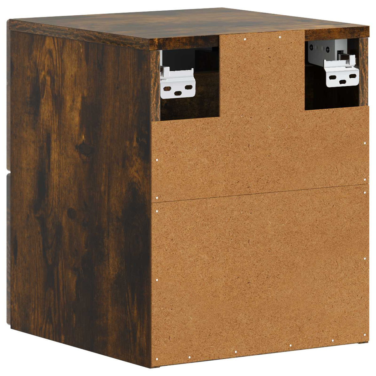 Væghængt Natbord Røget eg 34,5 x 33 x 40 cm Konstrueret træ