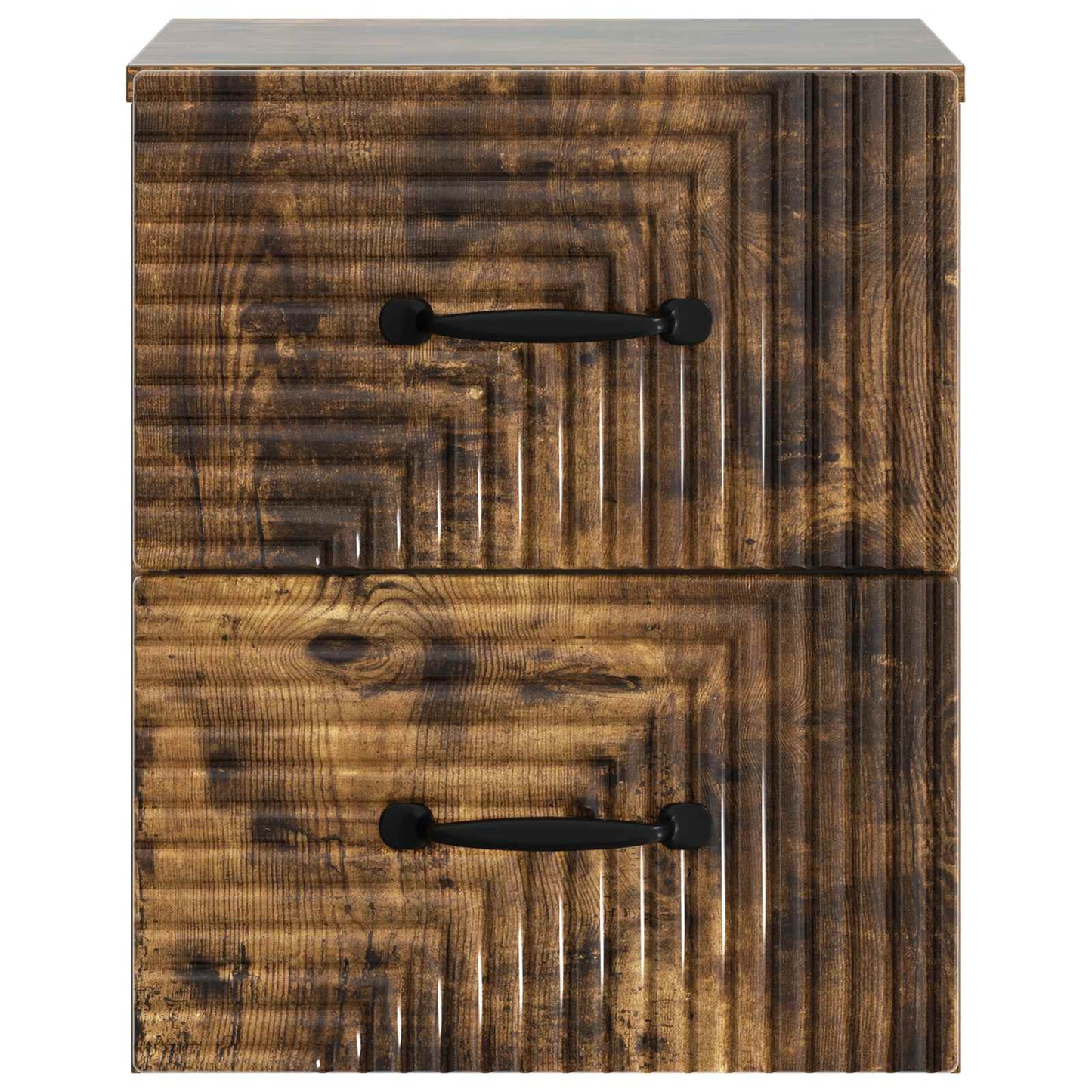 Væghængt Natbord 2 stk. Røget eg 34,5 x 33 x 40 cm