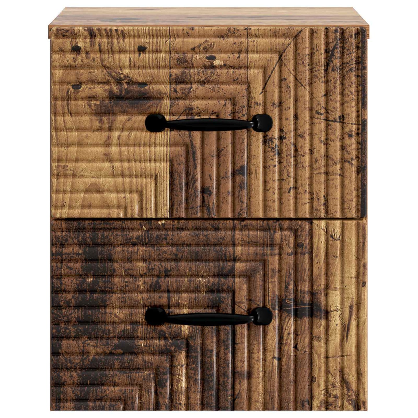 Væghængt Natbord 2 stk. Gammelt træ 34,5 x 33 x 40 cm