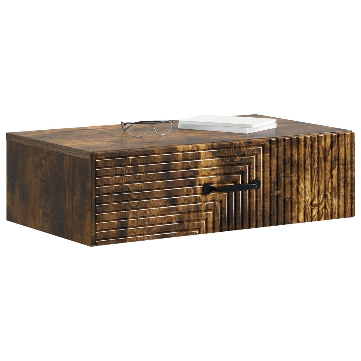 Væghængt Sideskab 59 x 34,5 x 17 cm Konstrueret træ Røget eg